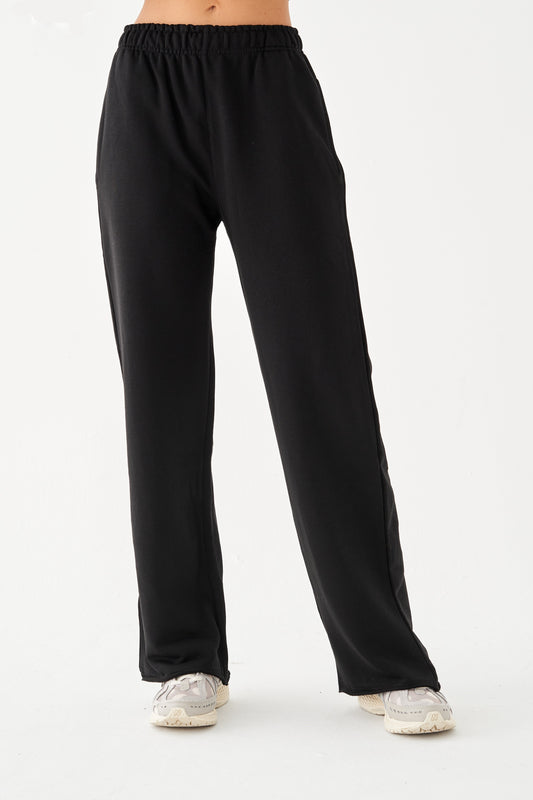 AMELIA FLARE SWEATPANTS BLACK
