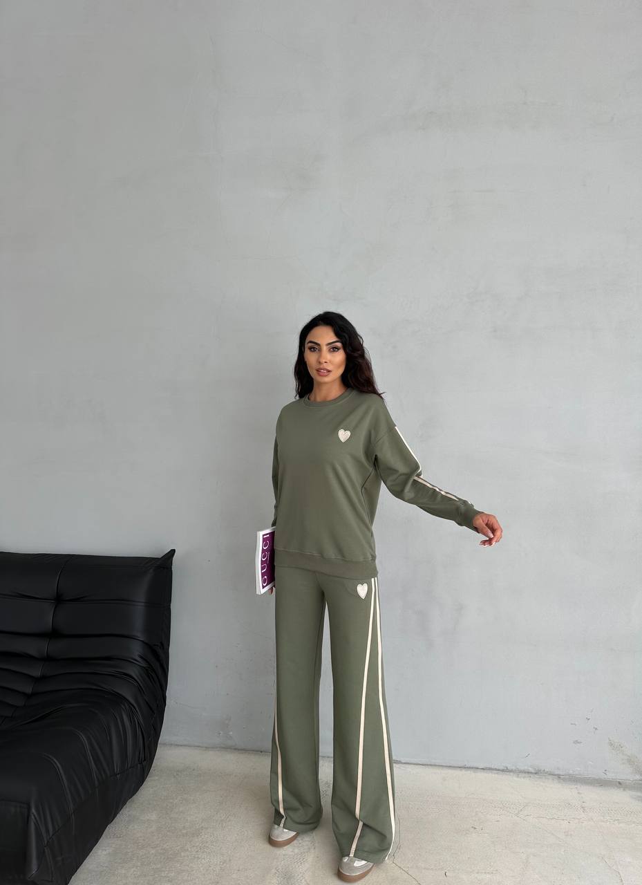 Crew Neck Green Tracksuit