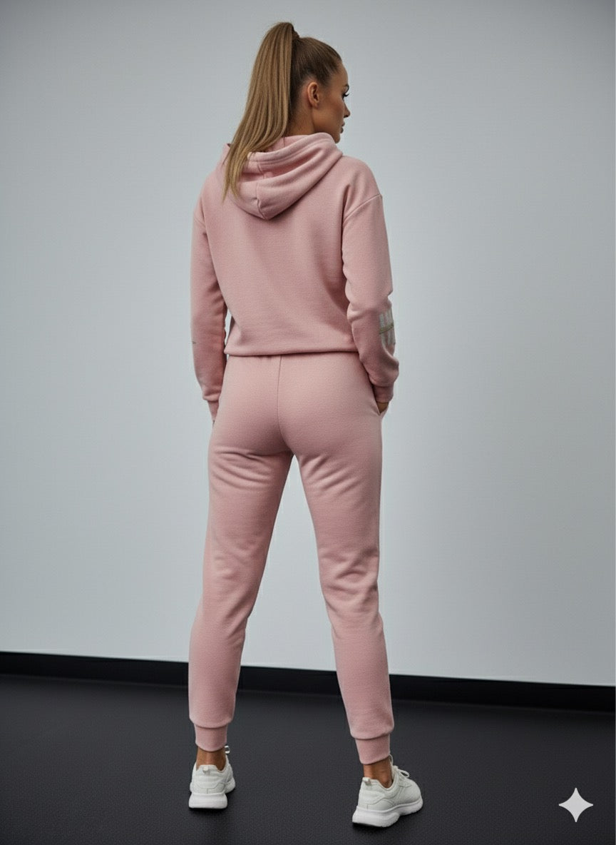 Pink Hooded Tracksuit