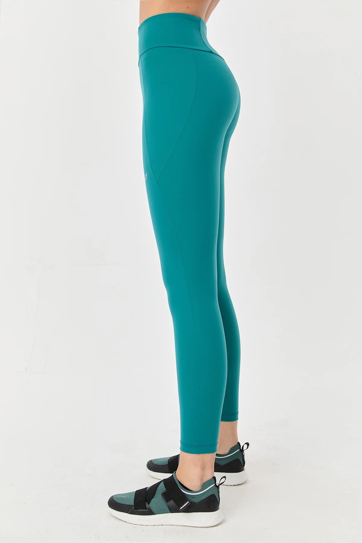 High Waist Side Pocket Leggings in Green