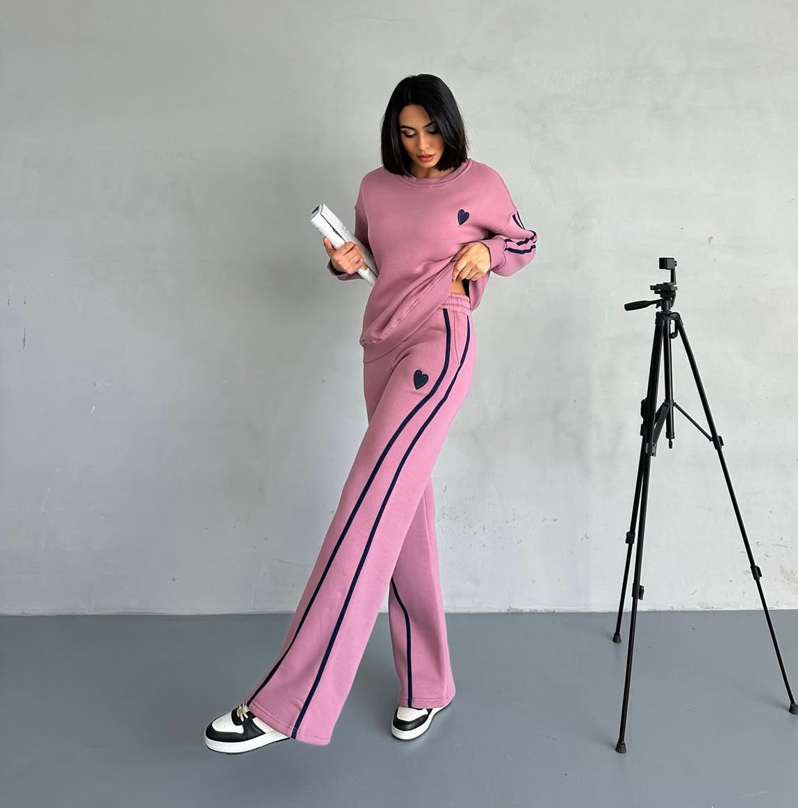 Crew Neck Rose Tracksuit