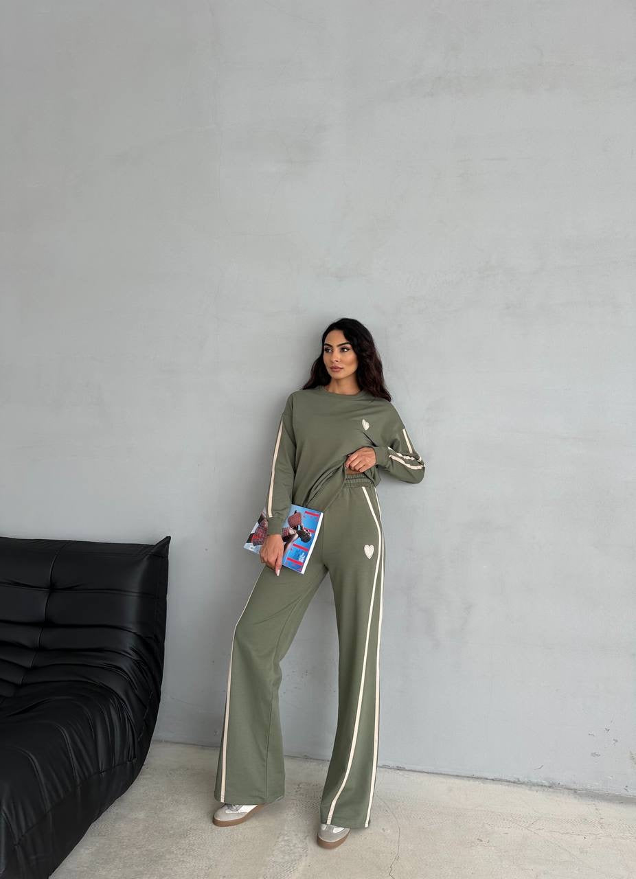 Crew Neck Green Tracksuit