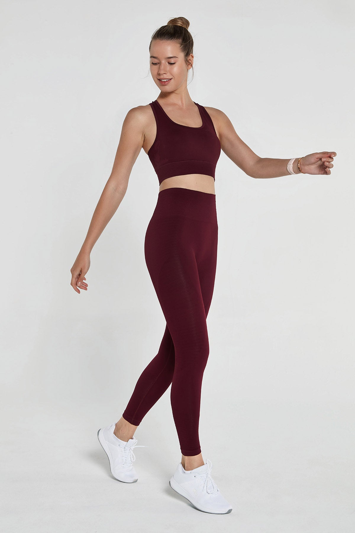 Gela Burgundy leggings