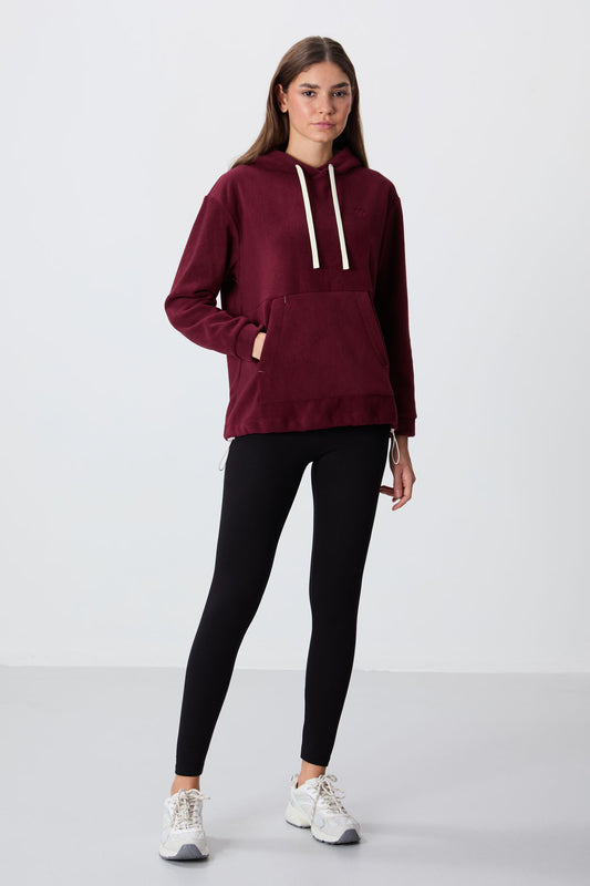 Fleece Women's Hooded - Maroon