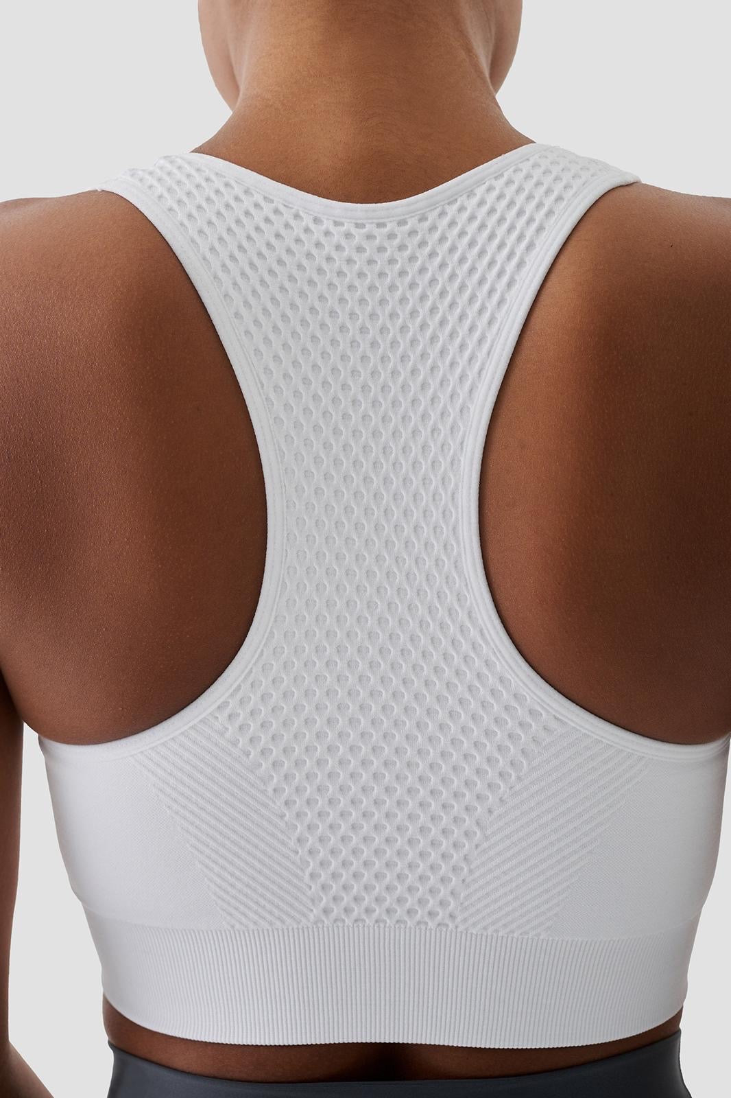 Seamless white bra