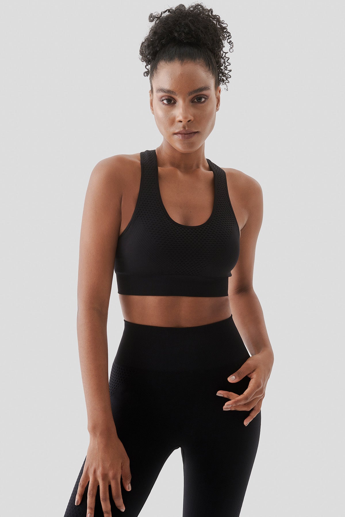 Black Seamless Sports Set
