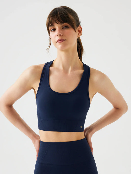 Gela Double Layered Sports bra in Navy