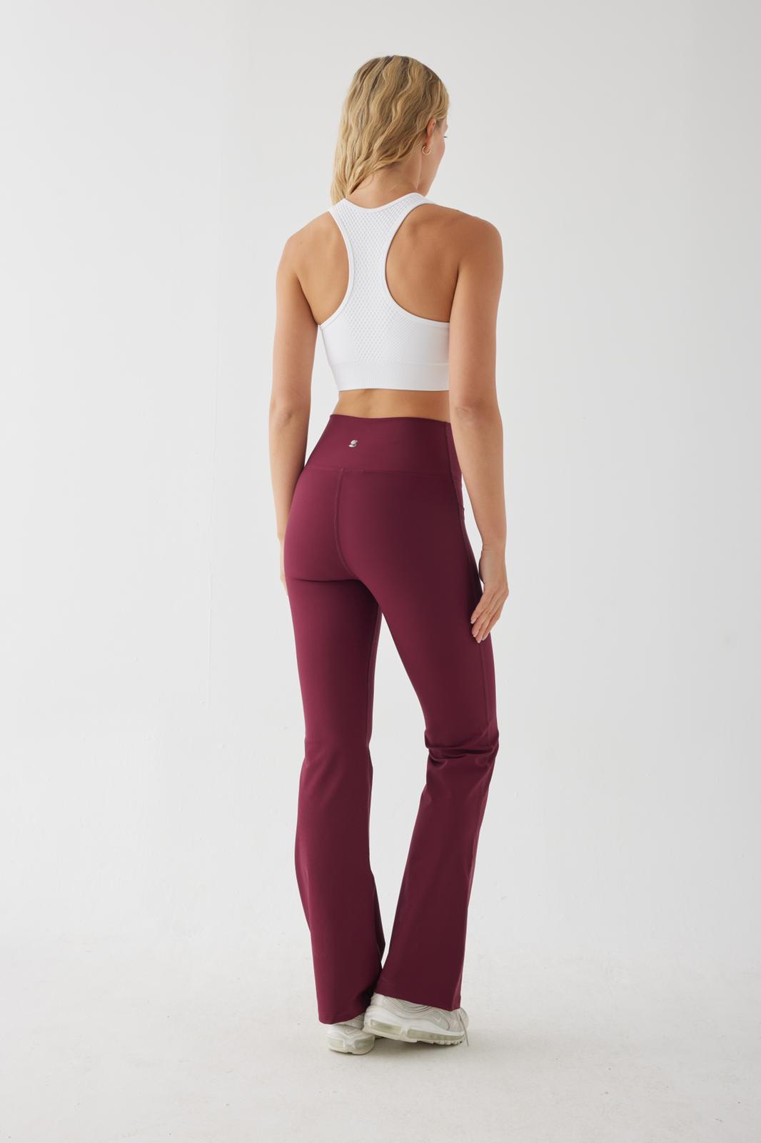 Carmen Flare Pocket Maroon Sports pants
