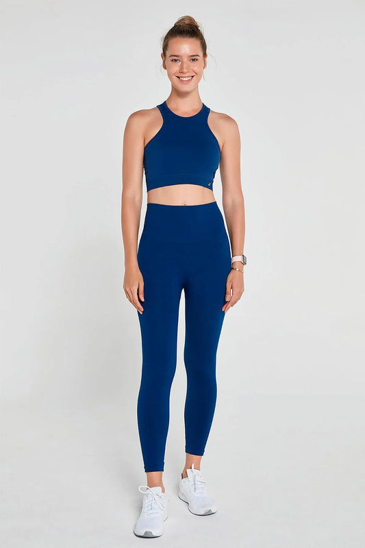 Palmi Melange Blue Fitness Set
