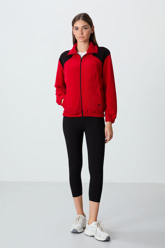 Fleece Women's Sweatshirt - Red