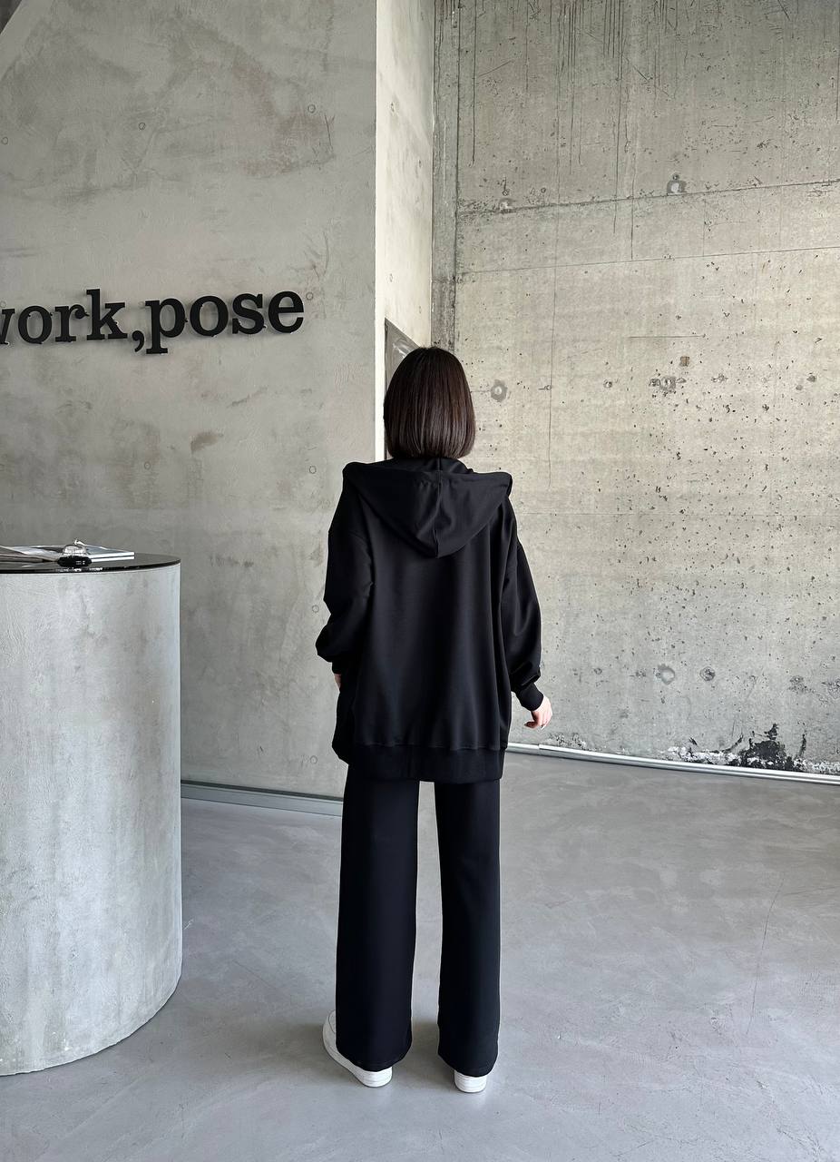 Long Jacket Black Tracksuit