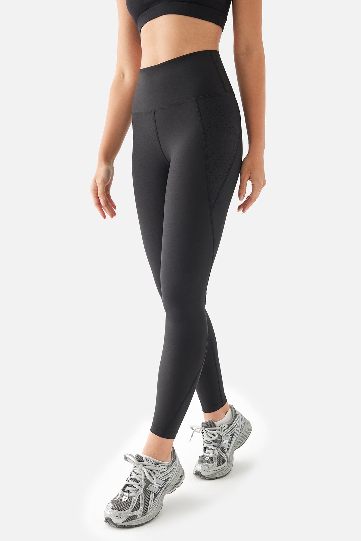PEGGY MESH POCKET SPORTS TIGHTS BLACK