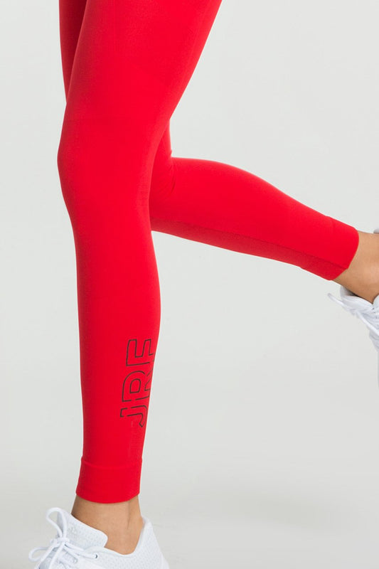 Red Mid-Rise Leggings