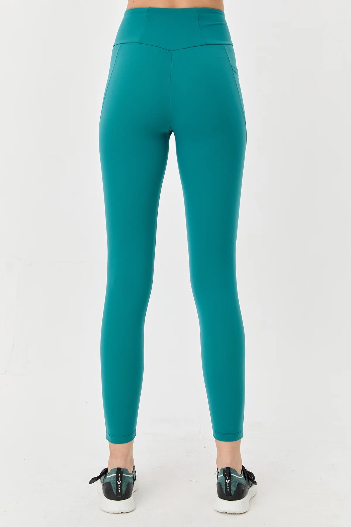 High Waist Side Pocket Leggings in Green