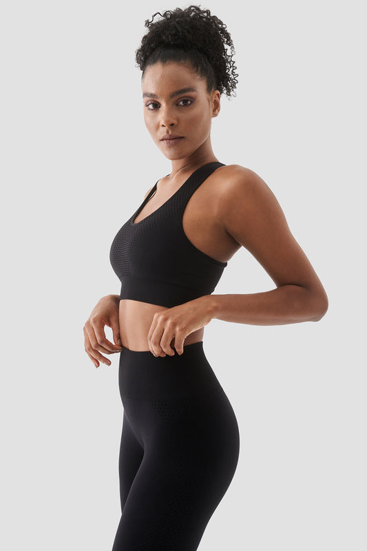 Black Seamless Sports Set