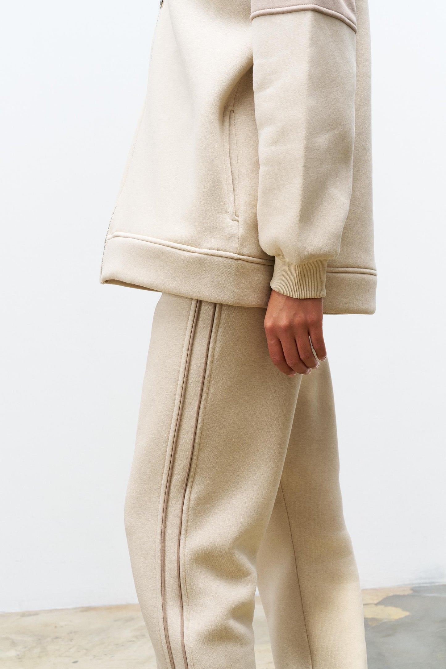 Hooded Tracksuit - Beige