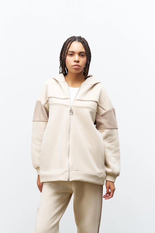 Hooded Tracksuit - Beige