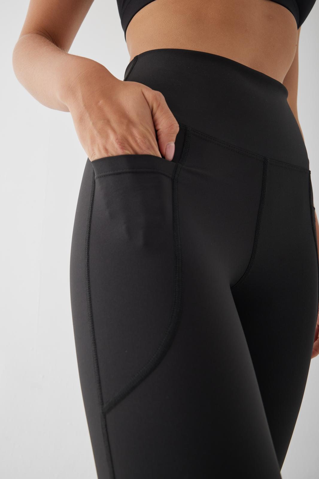 Carmen Flare Pocket Black Sports Pants