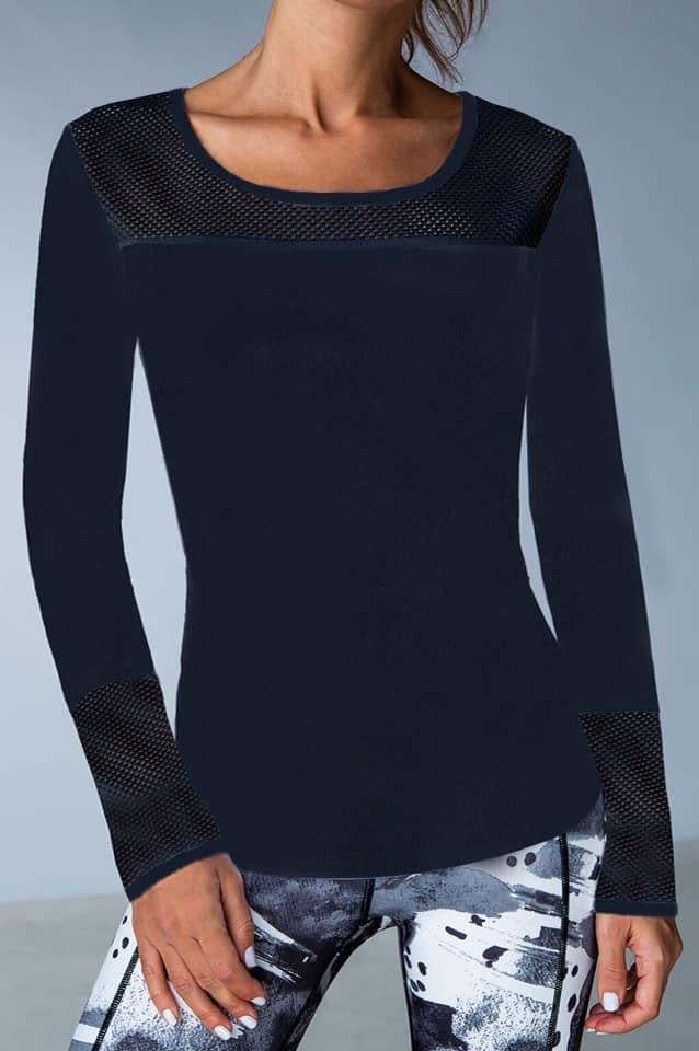 Long sleeve-Mesh T.shirt
