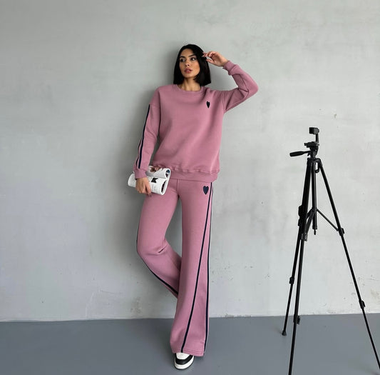 Crew Neck Rose Tracksuit