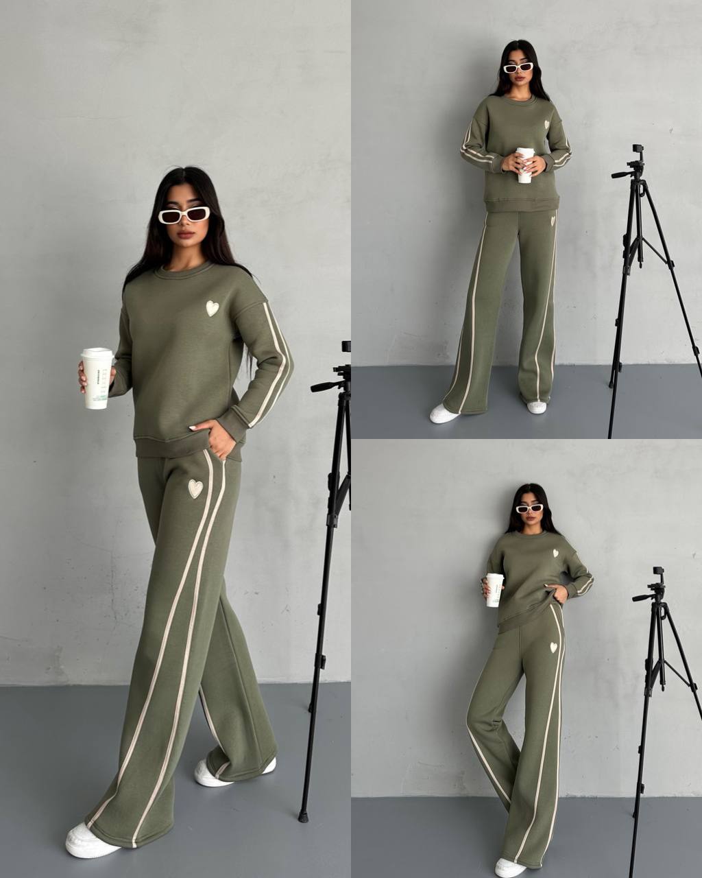 Crew Neck Green Tracksuit