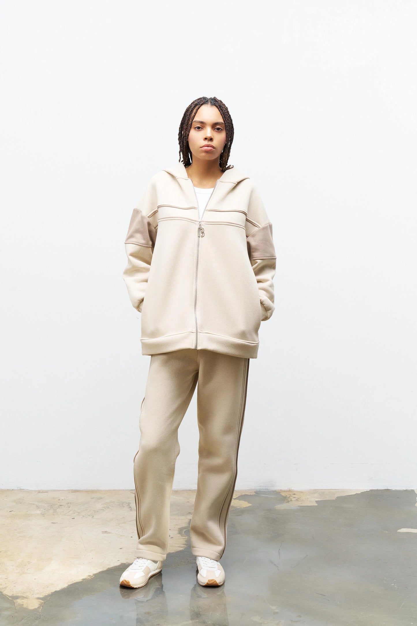 Hooded Tracksuit - Beige