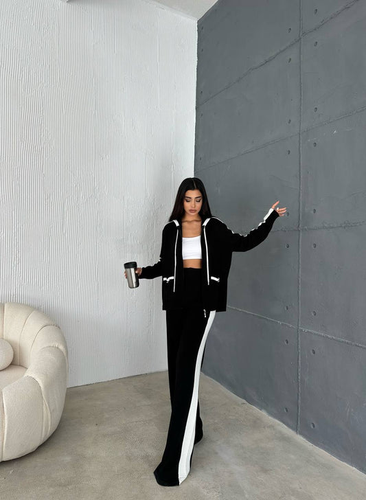 Black-White knitwear Tracksuit