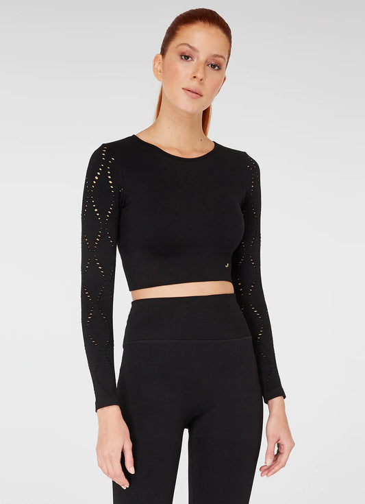 Naples long sleeve crop top