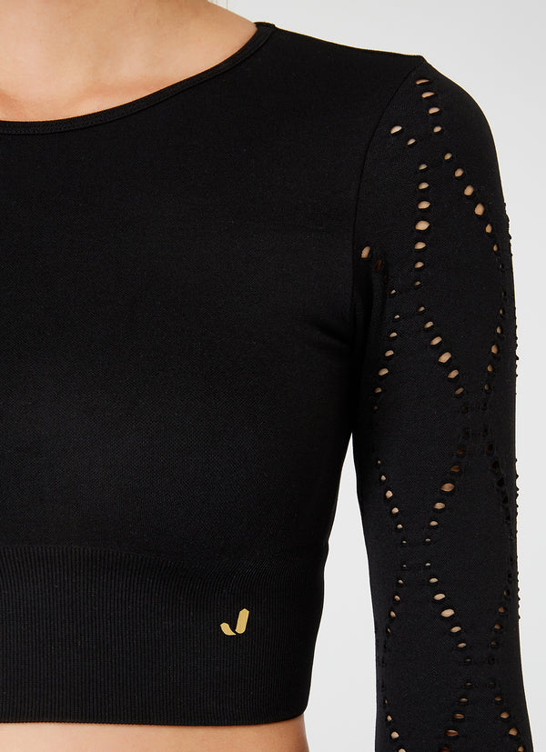 Naples long sleeve crop top
