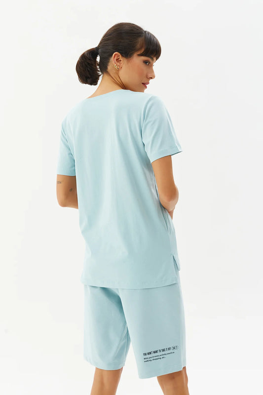 Basic Aqua-Blue T-shirt