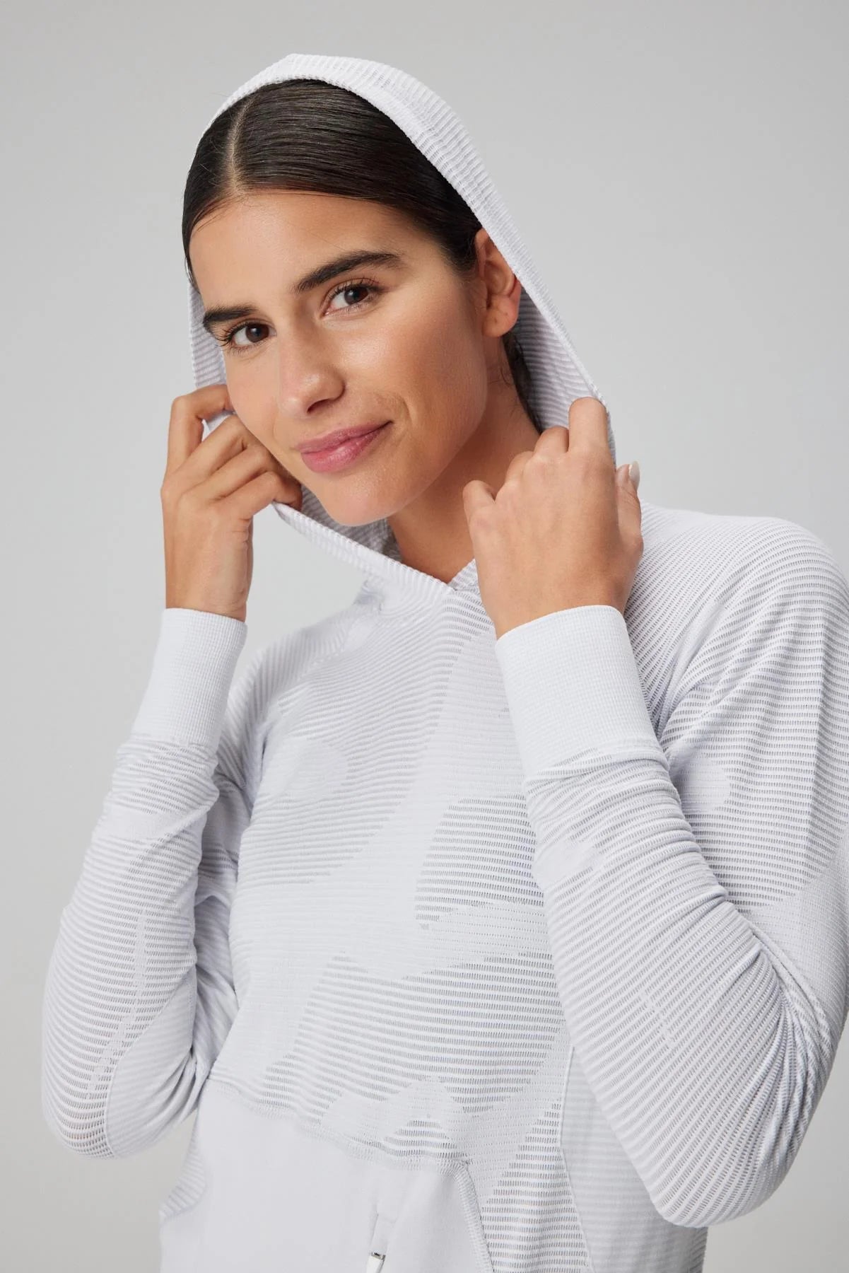 White Fit Hoodie