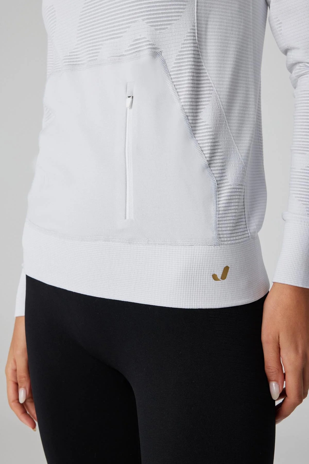 White Fit Hoodie