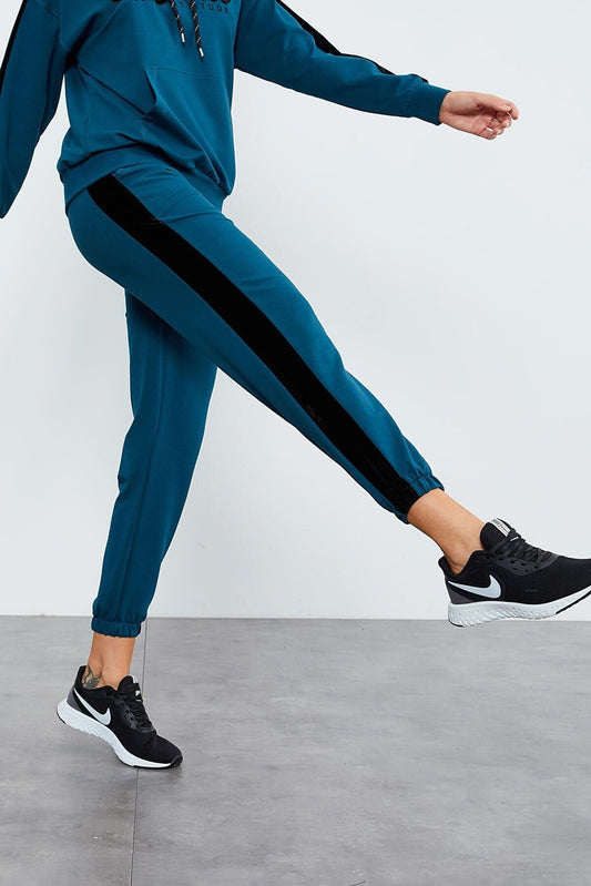 Emerald velvet tracksuit