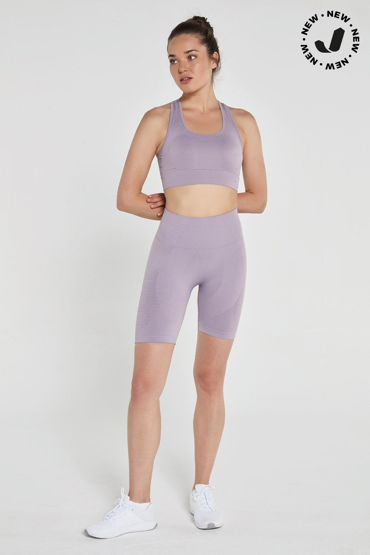 Gela pastel purple biker shorts