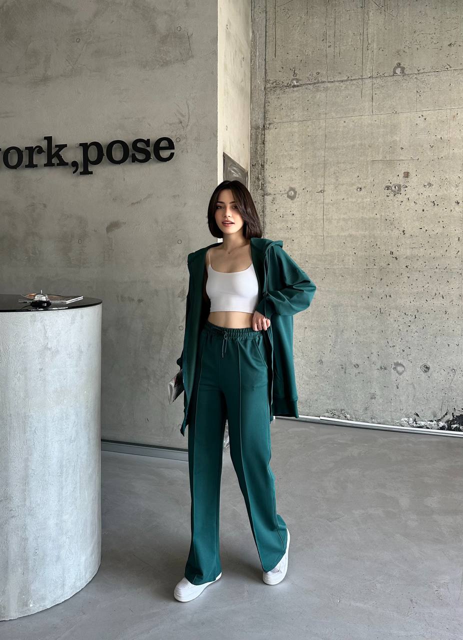 Long Jacket Green Tracksuit