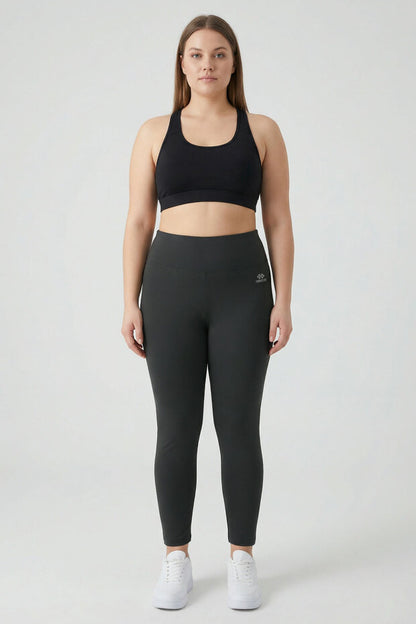 Plus-Size Dark Gray High-Waisted Shaping Leggings