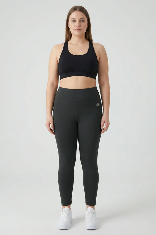 Plus-Size Dark Gray High-Waisted Shaping Leggings