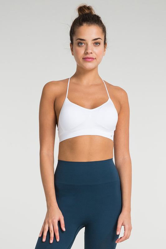 Hudson White Sports bra