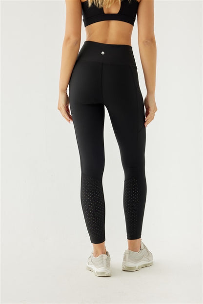 MAYA ZIPPER POCKET SPORTS TIGHTS BLACK