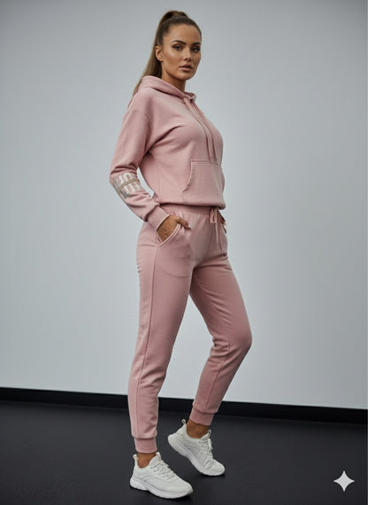 Pink Hooded Tracksuit