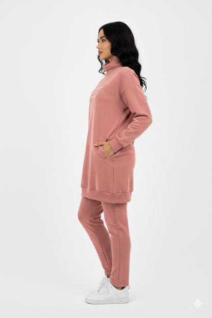 Long Top Peach Tracksuit