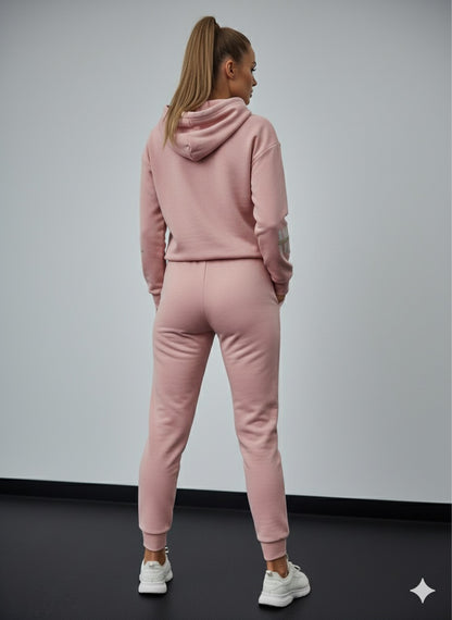 Pink Hooded Tracksuit