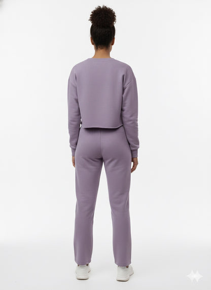 Cropped Top Purple Tracksuit