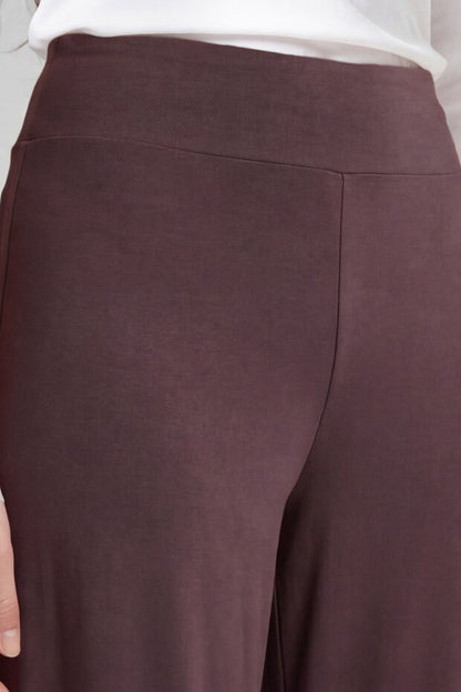 Black Soft Textured Wide Leg Women's Trouser