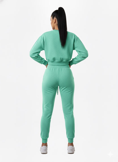 Mint Green Cropped Tracksuit