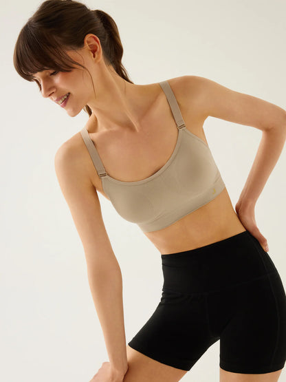 Utica Beige Sports Bra