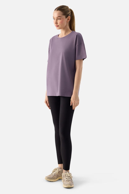 ELORA - RELAXED FIT OVERSIZED T-SHIRT D.LILAC