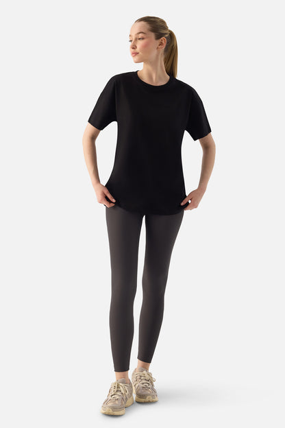 ELORA - RELAXED FIT OVERSIZED T-SHIRT BLACK