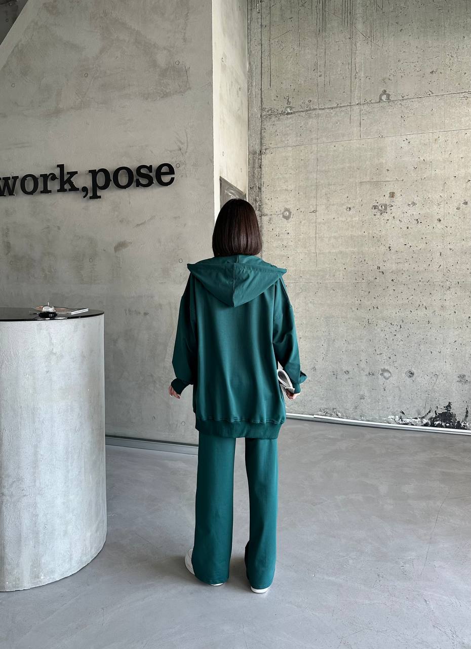 Long Jacket Green Tracksuit