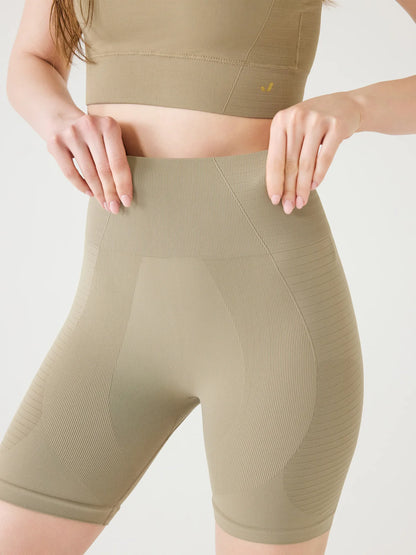 Beige Biker Short